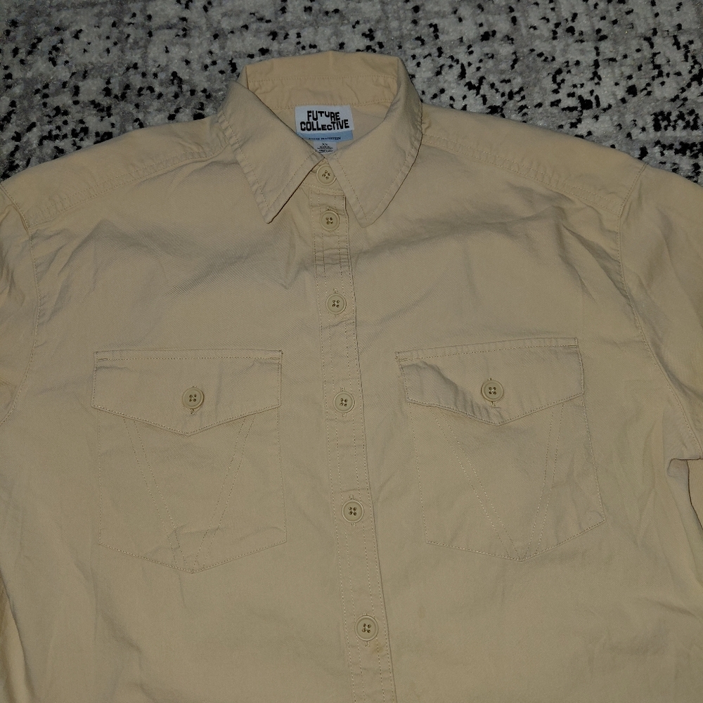 Future Collective x Reese Blutstein Tan Oversized Western Shirt XS Limited Ed - Picture 13 of 13